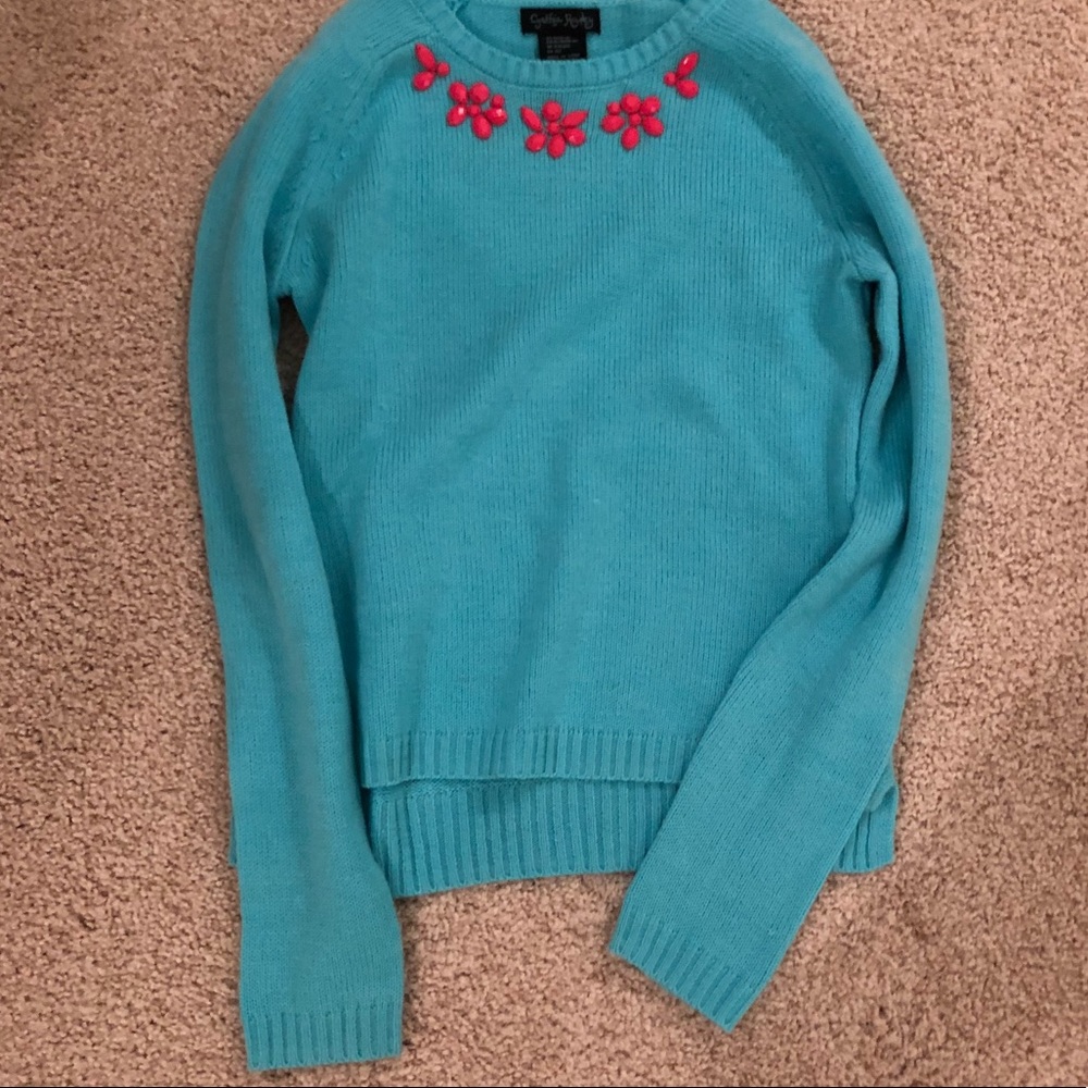 Girls teal sweater😍